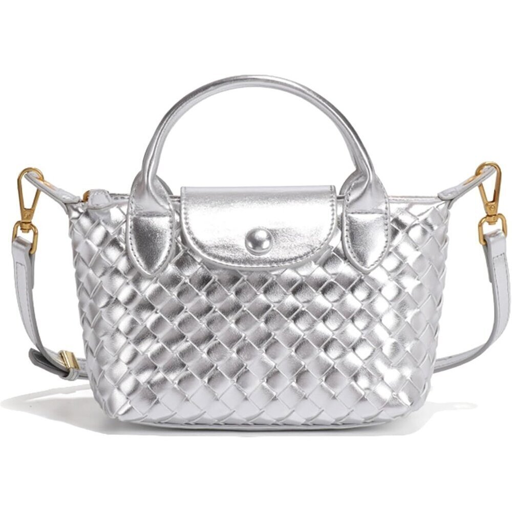 🆕 Fuvezix Leather Crossbody Bag Women Silver Fashion Clutch Luxury Handbag